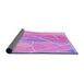 Thickness of Patterned Violet Purple Rug, pat482pur