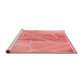 Sideview of Machine Washable Transitional Pastel Pink Rug, wshpat482rd