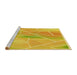 Sideview of Machine Washable Transitional Yellow Rug, wshpat482yw