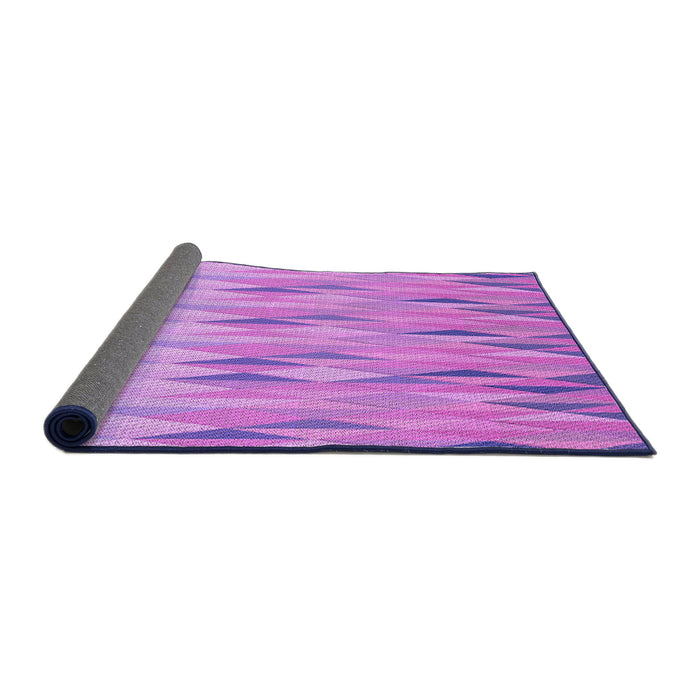 Thickness of Patterned Violet Purple Rug, pat483pur
