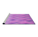 Sideview of Machine Washable Transitional Violet Purple Rug, wshpat483pur