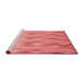 Sideview of Machine Washable Transitional Light Salmon Pink Rug, wshpat483rd