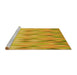 Sideview of Machine Washable Transitional Gold Yellow Rug, wshpat483yw