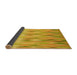 Thickness of Patterned Gold Yellow Rug, pat483yw