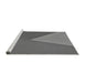 Sideview of Machine Washable Transitional Grey Gray Rug, wshpat484gry