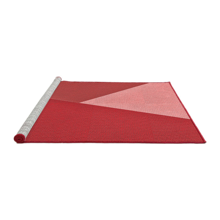 Sideview of Machine Washable Transitional Red Rug, wshpat484rd