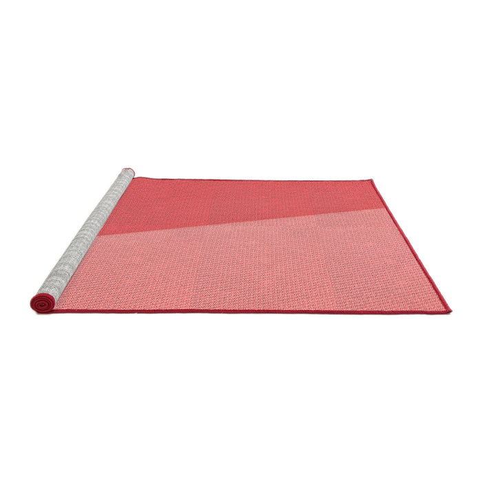 Sideview of Machine Washable Transitional Ruby Red Rug, wshpat485rd