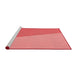 Sideview of Machine Washable Transitional Ruby Red Rug, wshpat485rd
