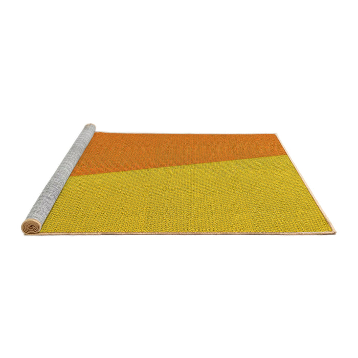 Sideview of Machine Washable Transitional Neon Orange Rug, wshpat485yw