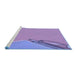 Sideview of Machine Washable Transitional Purple Mimosa Purple Rug, wshpat486blu