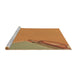 Sideview of Machine Washable Transitional Orange Rug, wshpat486brn