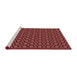 Sideview of Machine Washable Transitional Maroon Red Rug, wshpat487rd