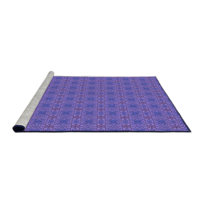 Sideview of Machine Washable Transitional Amethyst Purple Rug, wshpat488pur