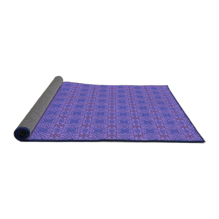 Thickness of Patterned Amethyst Purple Rug, pat488pur