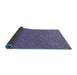 Thickness of Patterned Purple Mimosa Purple Rug, pat489blu