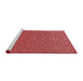 Sideview of Machine Washable Transitional Red Rug, wshpat489rd