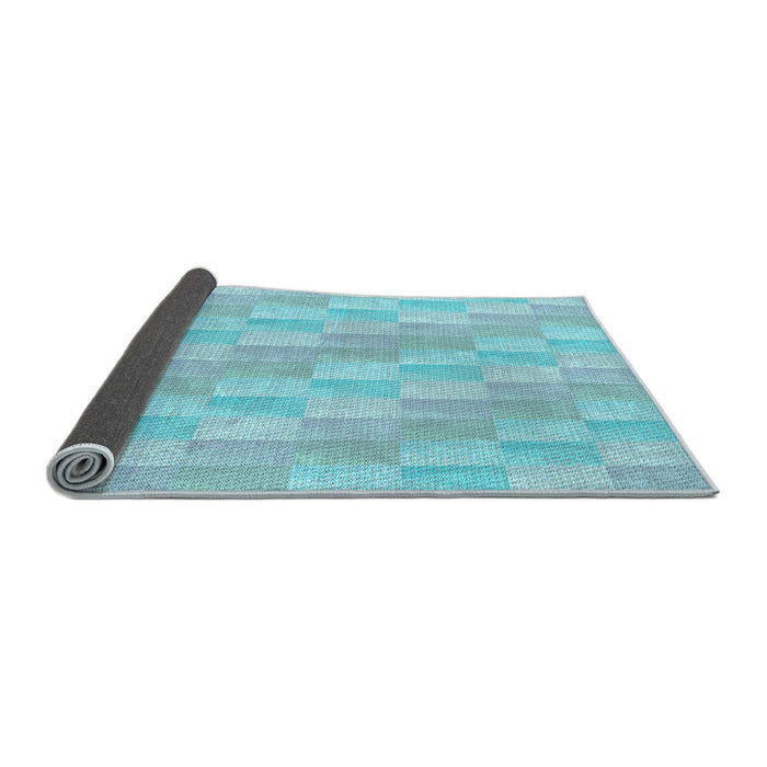 Patterned Blue Turquoise Green Rug, pat49lblu