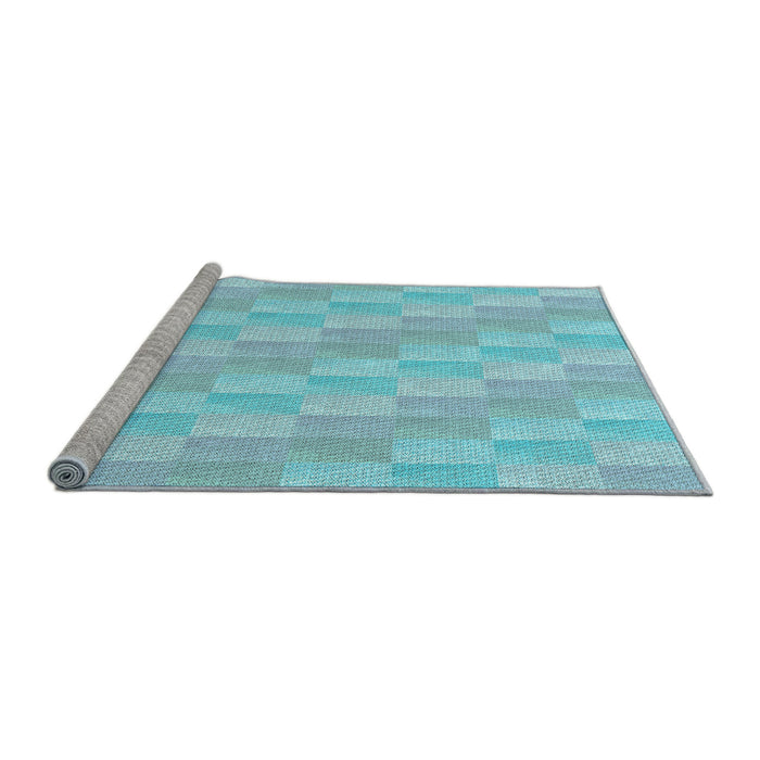 Machine Washable Transitional Blue Turquoise Green Rug in a Bedroom, wshpat49lblu