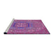 Sideview of Machine Washable Transitional Orchid Purple Rug, wshpat491pur