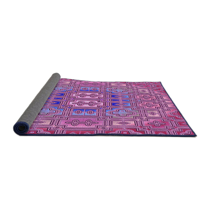 Thickness of Patterned Orchid Purple Rug, pat491pur