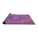 Thickness of Patterned Orchid Purple Rug, pat491pur