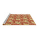 Sideview of Machine Washable Transitional Orange Rug, wshpat493brn