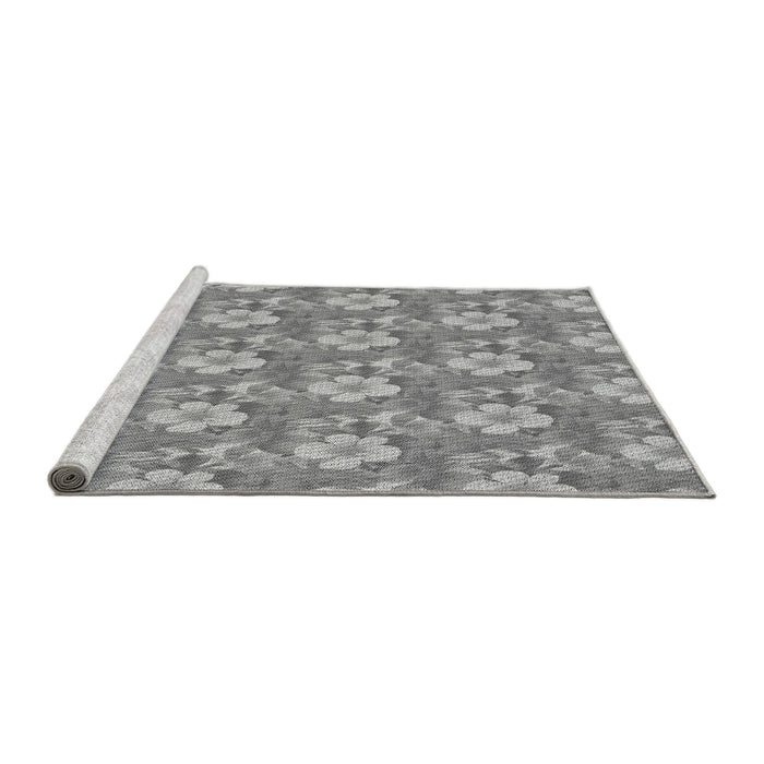 Sideview of Machine Washable Transitional Cloud Gray Rug, wshpat493gry