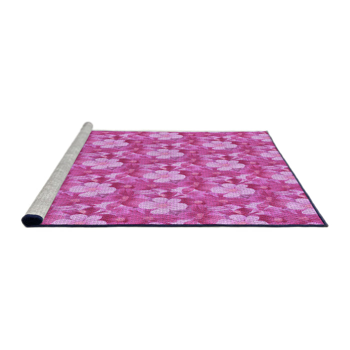 Sideview of Machine Washable Transitional Violet Purple Rug, wshpat493pur