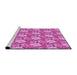 Sideview of Machine Washable Transitional Violet Purple Rug, wshpat493pur