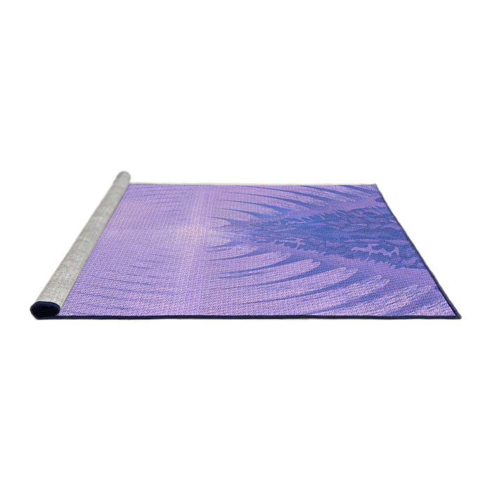 Sideview of Machine Washable Transitional Purple Rug, wshpat494pur