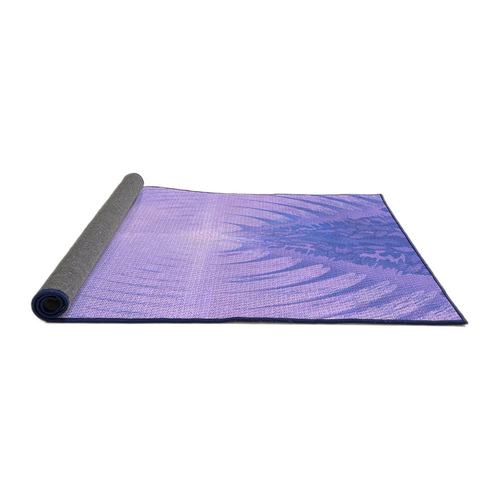 Thickness of Patterned Purple Rug, pat494pur