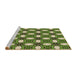 Sideview of Machine Washable Transitional Army Green Rug, wshpat495brn