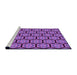 Sideview of Machine Washable Transitional Purple Rug, wshpat496pur