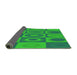 Thickness of Patterned Lime Green Rug, pat497grn