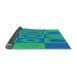 Thickness of Patterned Blue Rug, pat497lblu