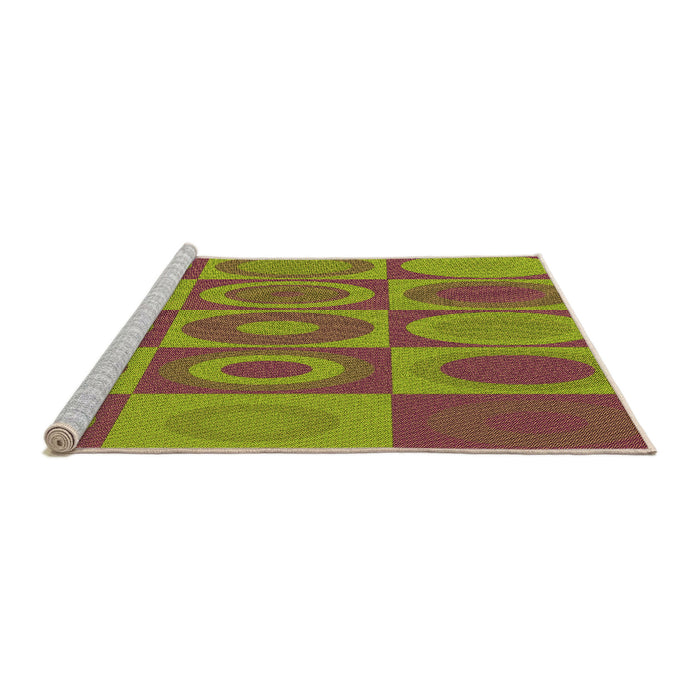 Sideview of Machine Washable Transitional Pistachio Green Rug, wshpat497org
