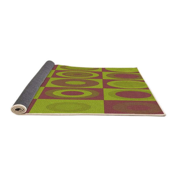Thickness of Patterned Pistachio Green Rug, pat497org