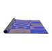 Thickness of Patterned Blue Rug, pat497pur