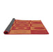 Thickness of Patterned Bright Orange Rug, pat497rd