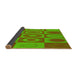 Thickness of Patterned Dark Yellow Green Rug, pat497yw