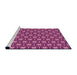 Sideview of Machine Washable Transitional Raspberry Red Rug, wshpat499pur