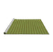 Sideview of Machine Washable Transitional Pistachio Green Rug, wshpat5grn