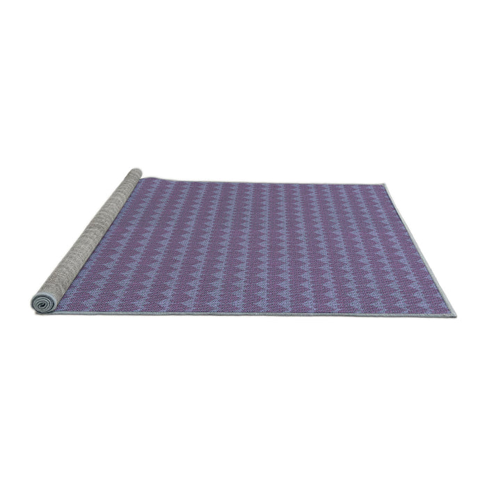 Sideview of Machine Washable Transitional Purple Mimosa Purple Rug, wshpat5lblu