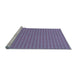 Sideview of Machine Washable Transitional Purple Mimosa Purple Rug, wshpat5lblu