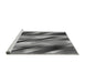 Sideview of Machine Washable Transitional Dark Gray Rug, wshpat50gry