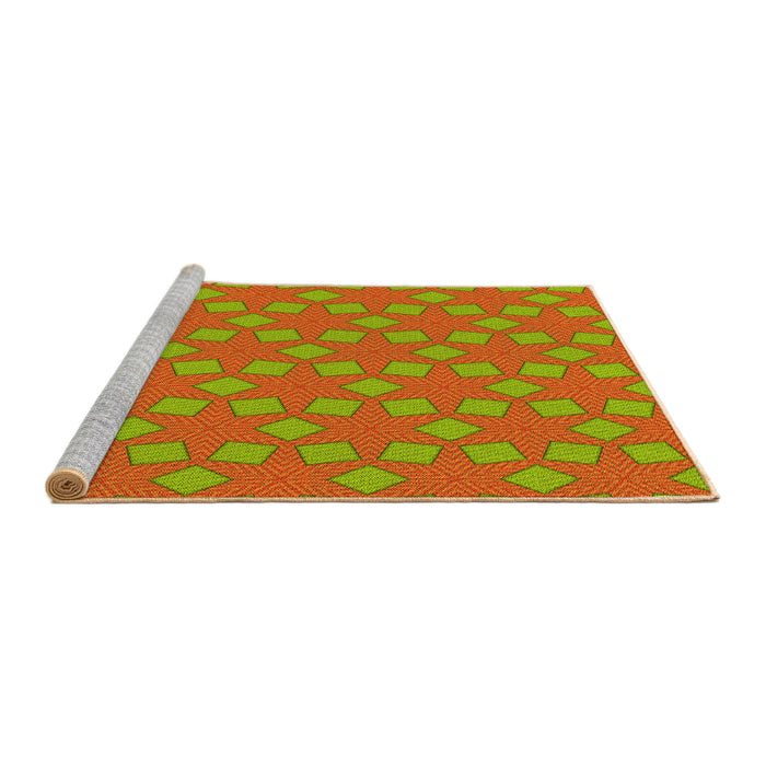 Sideview of Machine Washable Transitional Pistachio Green Rug, wshpat500yw