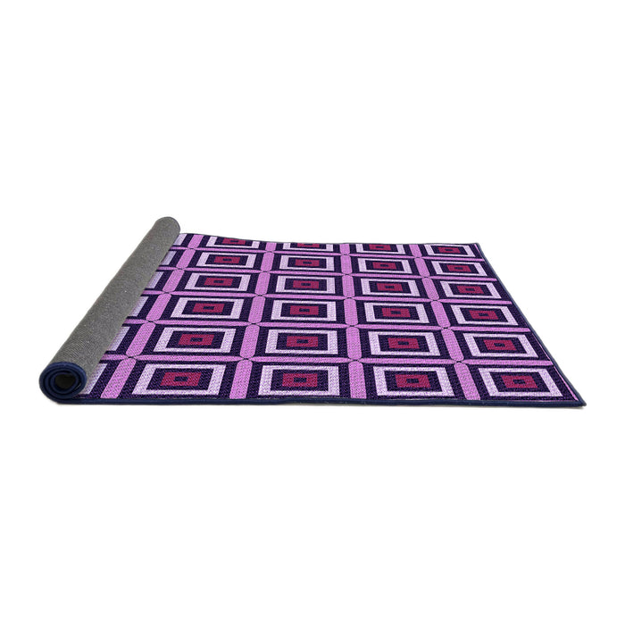 Thickness of Patterned Violet Purple Rug, pat501pur