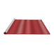 Sideview of Machine Washable Transitional Red Rug, wshpat502rd