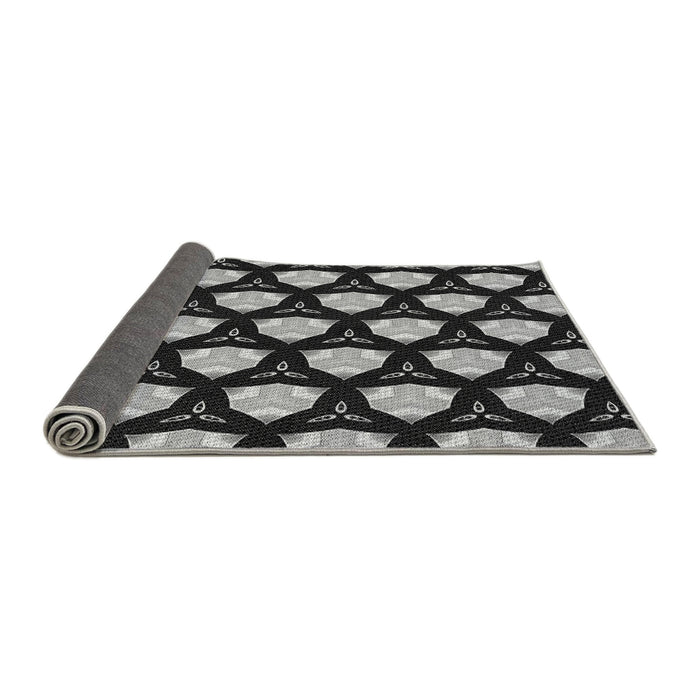 Thickness of Patterned Midnight Gray Rug, pat503gry
