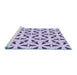 Sideview of Machine Washable Transitional Purple Rug, wshpat504blu